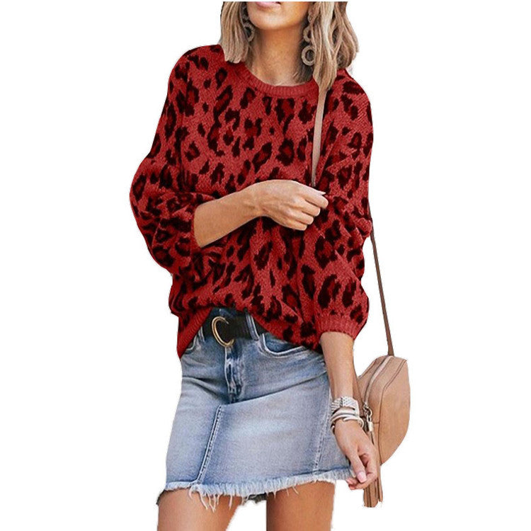 Casual Cut Women's Sweater with Contemporary Animal Print by Heidi-Mode
